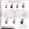 Service Caster 5 Inch High Temp Phenolic Caster Brakes/Swivel Locks and 2 Rigid SCC, 2PK SCC-35S520-PHRHT-SLB-BSL-2-R-2 - alternate 6